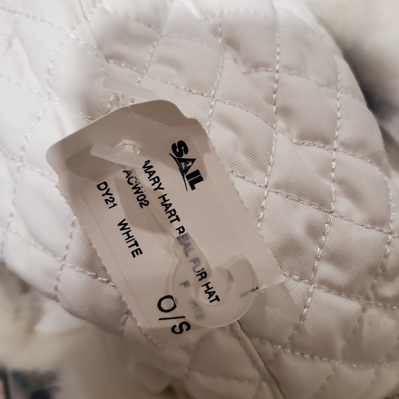 New White Quilted North Circle Expedition Mary Heart Rabbit Fur Trapper Hat - Picture 13 of 14